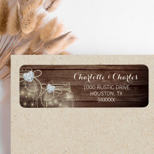 Rustic Wood Country Mason Jar Lights Wedding