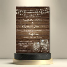 Rustic Wood Country Mason Jar Lights Wedding