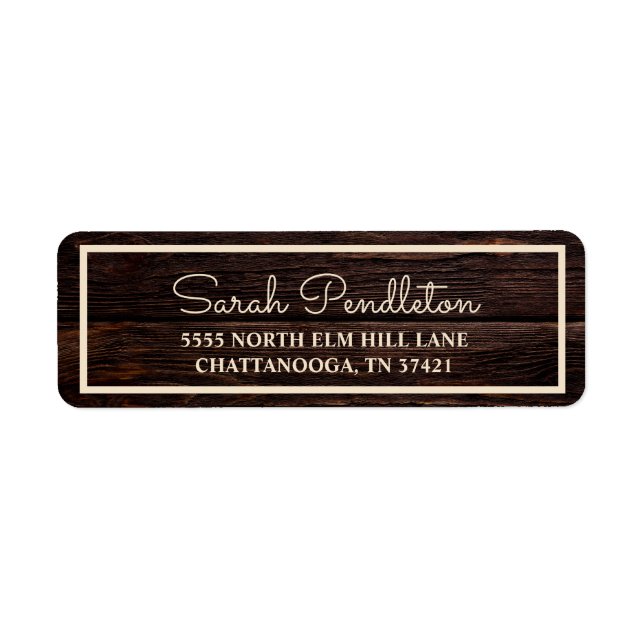 Rustic Wood Cream Address (Front)