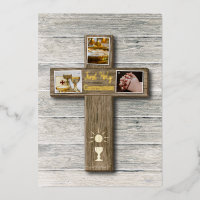 Rustic Wood Cross First Holy Communion