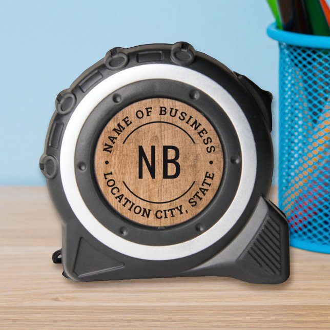 Rustic Wood Custom Business Monogram Stamp 1 (Creator Uploaded)