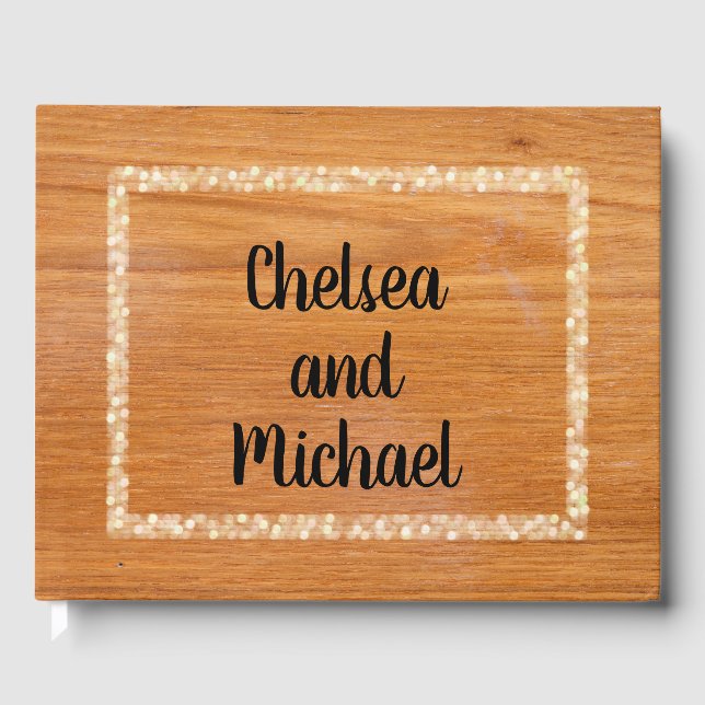 Rustic Wood Custom Guest Book (Front)
