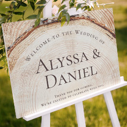 Rustic Wood Cut Welcome to the wedding Custom