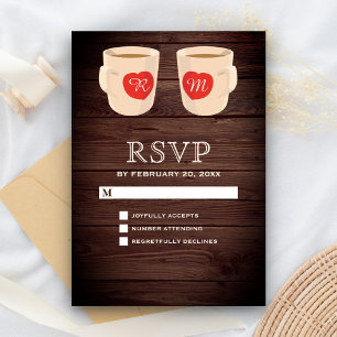 Rustic Wood Cute Coffee Mugs RSVP