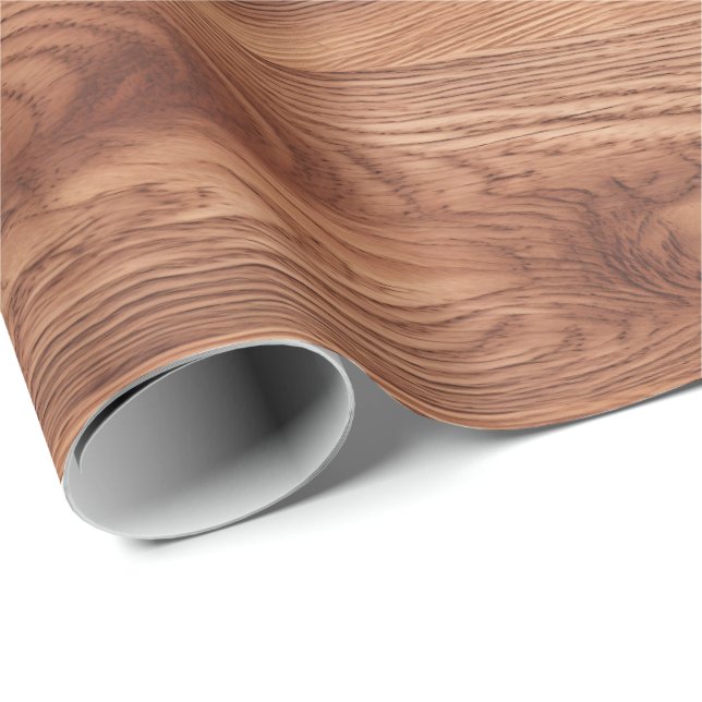 Rustic Wood Decoupage  Wrapping Paper (Roll Corner)