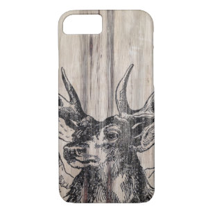 Rustic Wood   Deer Case-Mate iPhone Case