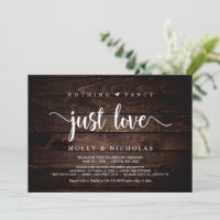 Rustic Wood, Elopement, Nothing Fancy Just Love In