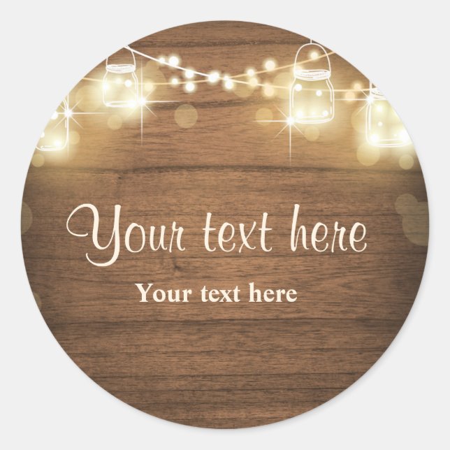 Rustic wood envelope seal Elegant (Front)