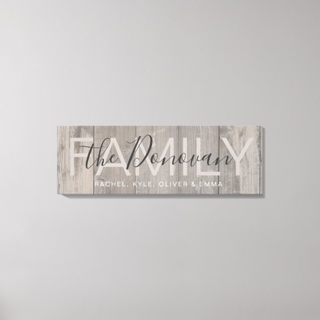 Rustic Wood Family Canvas (Front)