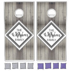 Rustic Wood Farmhouse Chic Monogram Family Name