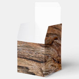 Rustic wood favour box