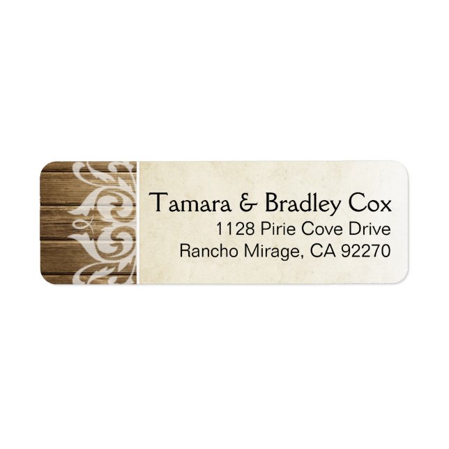 Rustic Wood Filigree | brown white (Front)