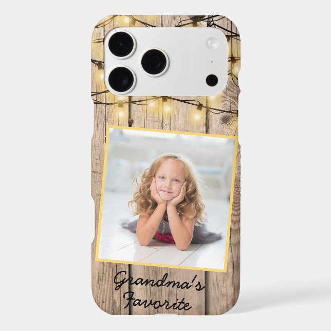 Rustic Wood Firefly Lights Custom Square Photo   (Back)