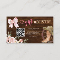 Rustic Wood Floral Gift Registry