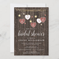Rustic Wood Folk Art Heart Bridal Shower