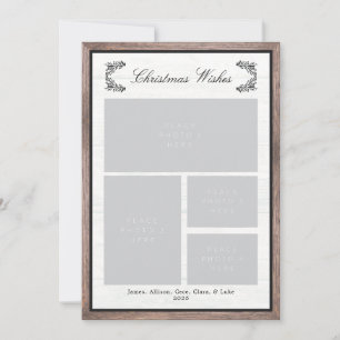 Rustic Wood Frame Holiday Card