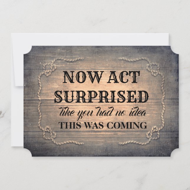 Rustic Wood Fun Bridesmaid / Maid of Honour Invitation (Front)