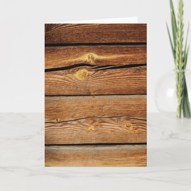 Rustic Wood Grain Boards Design Country Gifts Card (Front)