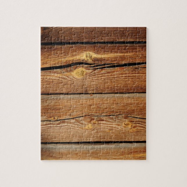 Rustic Wood Grain Boards Design Country Gifts Jigsaw Puzzle (Vertical)