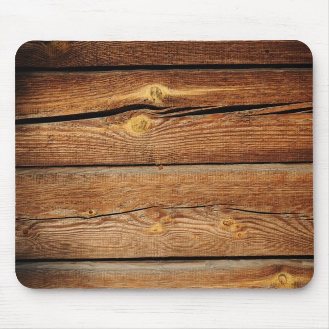 Rustic Wood Grain Boards Design Country Gifts Mouse Mat (Front)