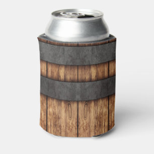 Rustic Wood Grain Can Cooler