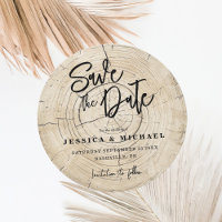 Rustic Wood Grain Country Wedding Save The Date
