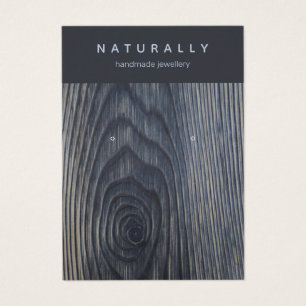 Rustic Wood Grain Earring Jewelry Display Card