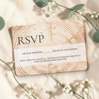 Rustic Wood Grain RSVP reserved Seating