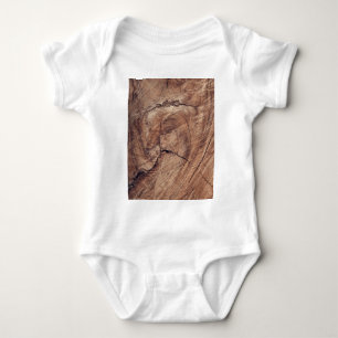 Rustic Wood Grain Texture Design Baby Bodysuit