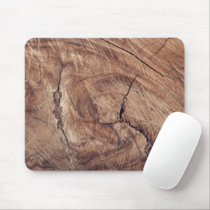 Rustic Wood Grain Texture Design Mouse Mat
