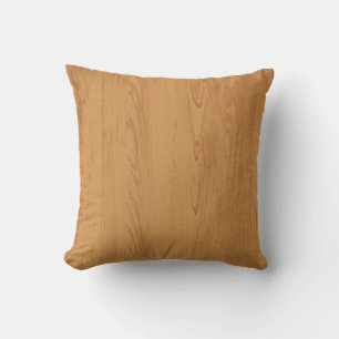 Rustic Wood Grain Throw Pillow
