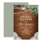 Rustic Wood Greenery Calligraphy Bridal Shower