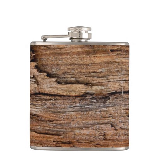 Image of Rustic wood Hip Flask