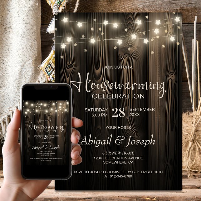 Rustic Wood Housewarming Party Invitation (Creator Uploaded)