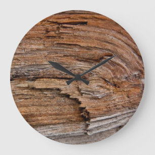 Rustic wood large clock