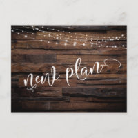 Rustic Wood & Lights Postponed Wedding New Plan