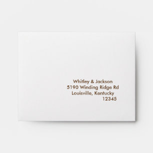 Rustic Wood Liner, Addressed RSVP Envelope