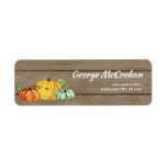 Rustic Wood Little Pumpkin Halloween Address<br><div class="desc">Rustic Wood Little Pumpkin Halloween Address Label. For further customisation,  please click the "Customise it" button and use our design tool to modify this template.</div>