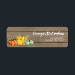 Rustic Wood Little Pumpkin Halloween Address<br><div class="desc">Rustic Wood Little Pumpkin Halloween Address Label. For further customisation,  please click the "Customise it" button and use our design tool to modify this template.</div>