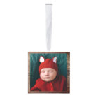 Rustic Wood Look Baby's First Christmas Photo 