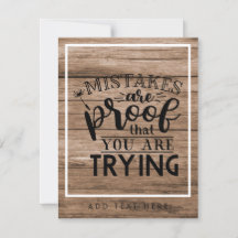 Rustic wood look gift with a motivational quotes
