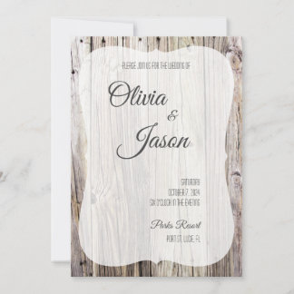 Rustic Wood Look Invitation