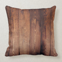 Rustic Wood-Look Pillow