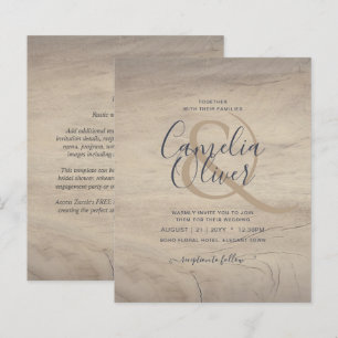Rustic Wood look Typography Budget Wedding