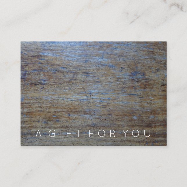 Rustic Wood | Masculine Gift Certificate for Men (Front)