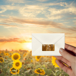 Rustic Wood Mason Jar Hanging Light return address Label