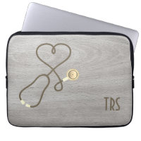 Rustic Wood Medical Doctor or Nurse Laptop Sleeve