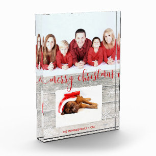 Rustic Wood Merry Christmas - Photo Block
