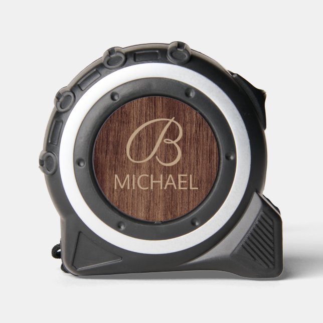 Rustic Wood Monogram Custom Name Gift 1 (Front)