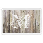 Rustic Wood Monogrammed Acrylic Tray